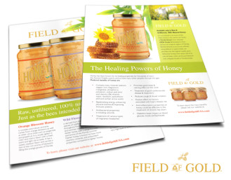 field of gold honey flyer
